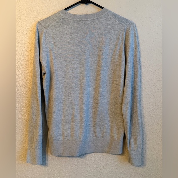 Quince Lightweight Cotton Cashmere Crew Sweater Medium Heather Grey Classic - Picture 5 of 6